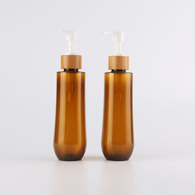 لوسیون بامبو بطری بسته بندی آرایشی و بهداشتی بطری پلاستیکی شامپو کهربایی 5.7 اونس 170 میلی لیتر