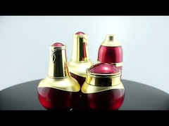 50g 50ml 120ml بسته بندی لوازم آرایشی لوکس شیشه قرمز لوسیون آکریلیک Essence Face Cream Jar